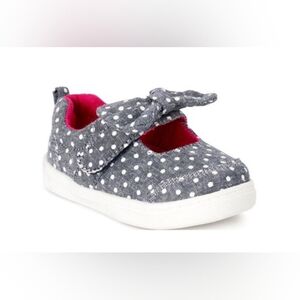 Wonder Nation Gray and White Polka Dot Baby Shoes